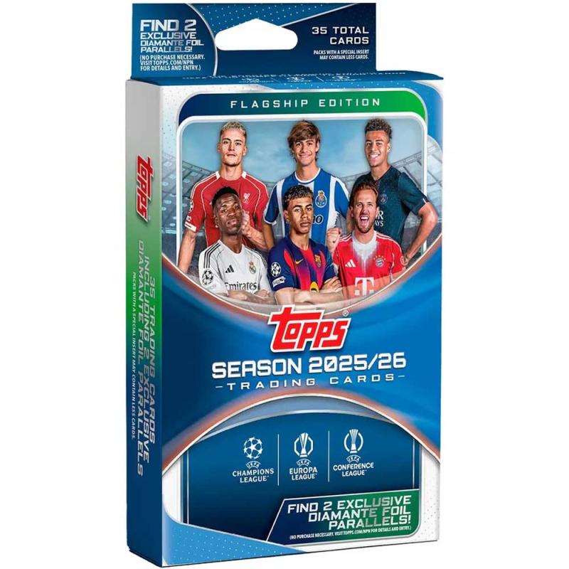 Hel HANGER Box 2025-26 Topps UCC FLAGSHIP Soccer (35 Kort)