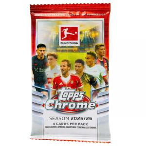 1st Paket 2025-26 Topps Chrome Soccer Bundesliga Hobby