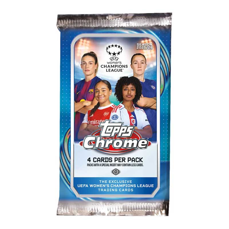 1st Paket 2025-26 Topps Chrome UEFA Women's Champions League Hobby (UWCL)