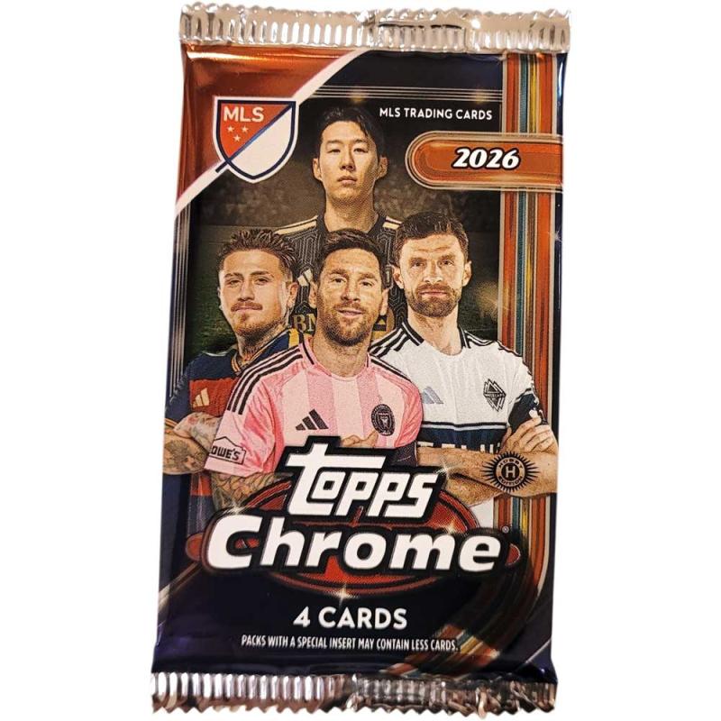 PRE-BUY: 1 Pack 2026 Topps Major League Soccer Chrome Soccer Hobby MLS (Preliminary release September 10:th 2026)