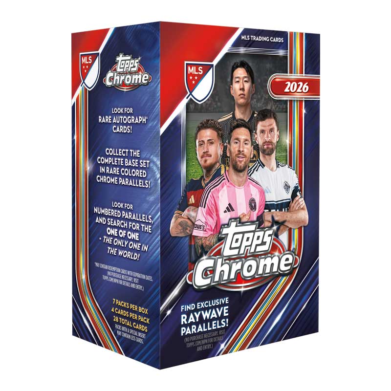 PRE-BUY: Sealed VALUE Box 2026 Topps Major League Soccer Chrome Soccer MLS (Preliminary release September 10:th 2026)