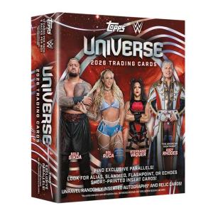 FÖRKÖP: Hel MEGA Box 2026 Topps Universe WWE Wrestling (6 Paket) (Preliminär release 11 september 2026)