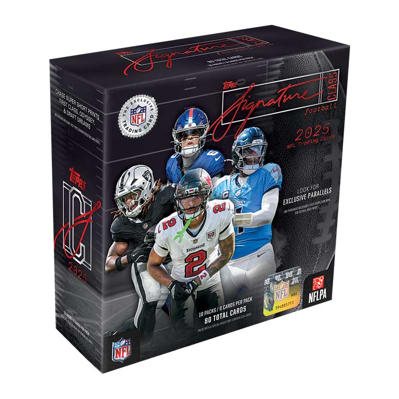 Hel MEGA Box 2025 Topps Signature Class NFL Football (10 Paket)