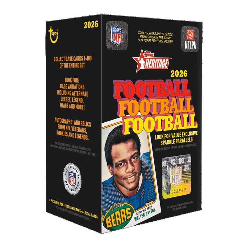 Hel VALUE Box 2026 Topps Heritage NFL Football (8 Paket)