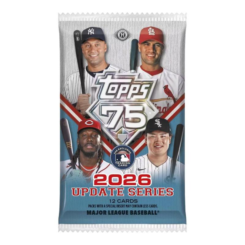 1st Paket 2026 Topps Baseball MLB Update Series Hobby (12 Cards Per Pack)