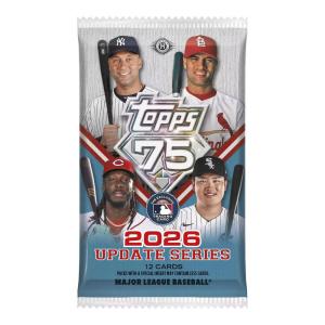 1st Paket 2026 Topps Baseball MLB Update Series Hobby (12 Cards Per Pack)
