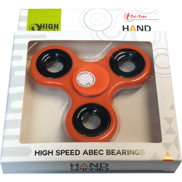 Fidget Spinner / Hand Spinner, High Speed ABEC - Orange - Toi Toys (CE-märkt)