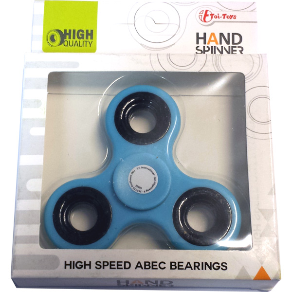 Fidget Spinner / Hand Spinner, High Speed ABEC - Blue - Toi Toys (CE-märkt)