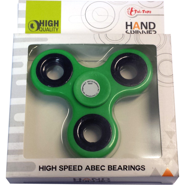 Fidget Spinner / Hand Spinner, High Speed ABEC - Green - Toi Toys (CE-märkt)