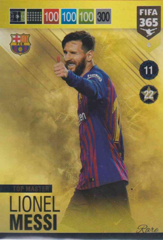 Adrenalyn XL FIFA 365 2019 - 006 Lionel Messi (FC Barcelona) Top Master