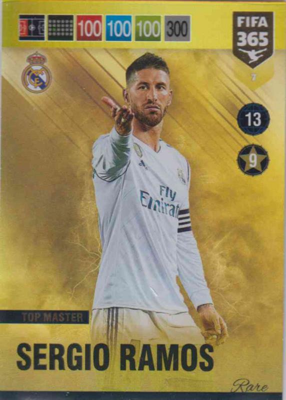 Adrenalyn XL FIFA 365 2019 - 007 Sergio Ramos (Real Madrid CF) Top Master