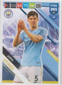 Adrenalyn XL FIFA 365 2019 - 019  John Stones (Manchester City FC) Team Mate