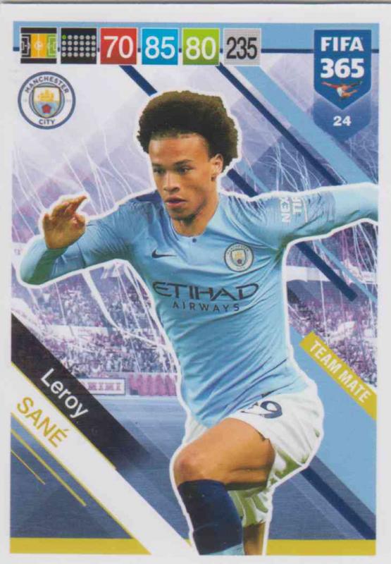 Adrenalyn XL FIFA 365 2019 - 024  Leroy Sané (Manchester City FC) Team Mate