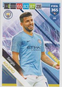 Adrenalyn XL FIFA 365 2019 - 026  Sergio Agüero (Manchester City FC) Team Mate