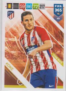 Adrenalyn XL FIFA 365 2019 - 040  Koke (Atlético de Madrid) Team Mate