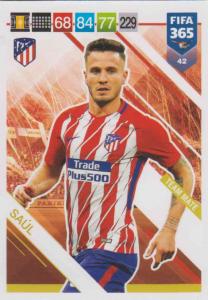 Adrenalyn XL FIFA 365 2019 - 042  Saúl (Atlético de Madrid) Team Mate