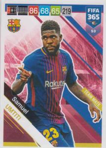 Adrenalyn XL FIFA 365 2019 - 053  Samuel Umtiti (FC Barcelona) Team Mate
