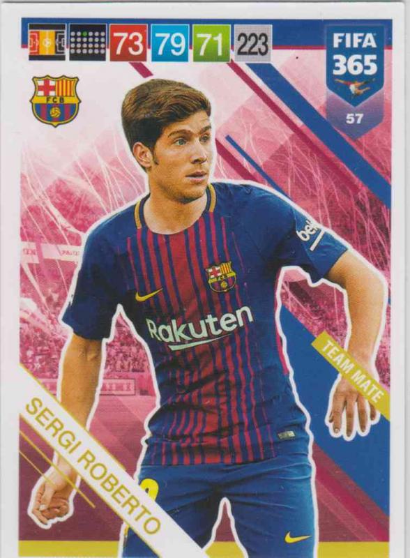 Adrenalyn XL FIFA 365 2019 - 057  Sergi Roberto (FC Barcelona) Team Mate