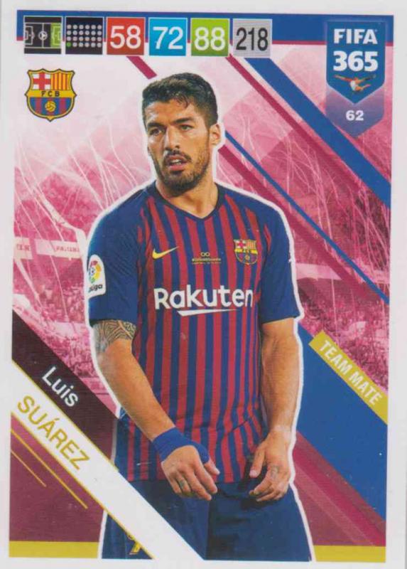 Adrenalyn XL FIFA 365 2019 - 062  Luis Suárez (FC Barcelona) Team Mate