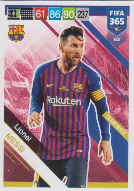 Adrenalyn XL FIFA 365 2019 - 063  Lionel Messi (FC Barcelona) Team Mate