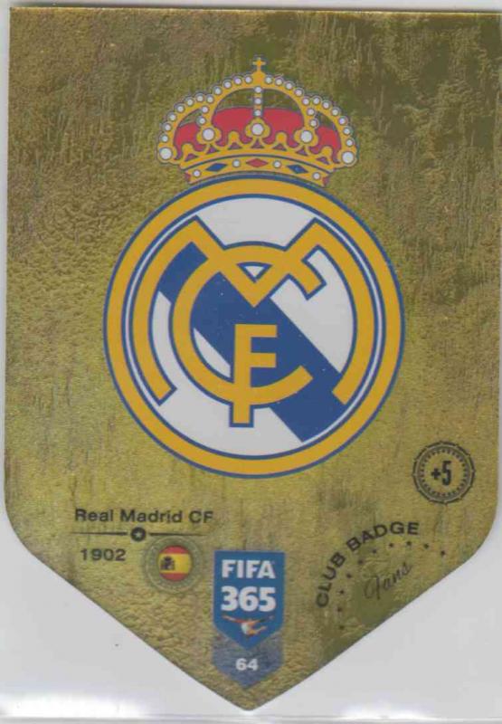 Adrenalyn XL FIFA 365 2019 - 064  Club Badge (Real Madrid CF) Club Badge