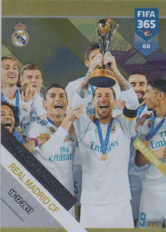 Adrenalyn XL FIFA 365 2019 - 068  Real Madrid CF 3rd FIFA Club World Cup (Real Madrid CF) Milestone