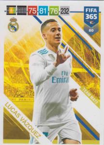 Adrenalyn XL FIFA 365 2019 - 080  Lucas Vázquez (Real Madrid CF) Team Mate