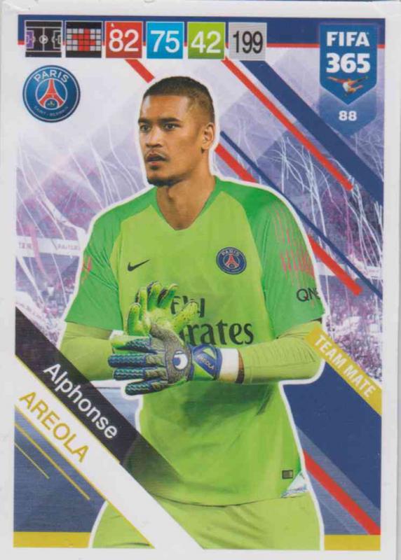 Adrenalyn XL FIFA 365 2019 - 088  Alphonse Areola (Paris Saint Germain) Team Mate