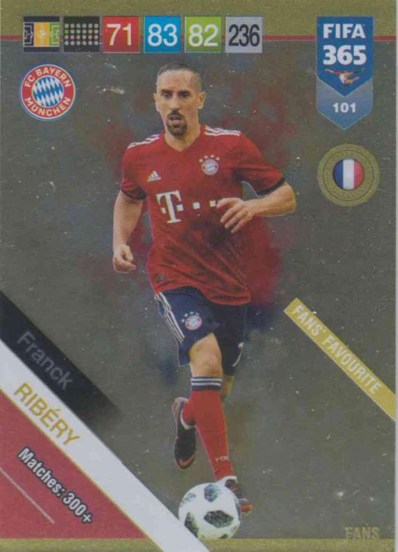 Adrenalyn XL FIFA 365 2019 - 101  Franck Ribéry (FC Bayern München) Fans' Favourite