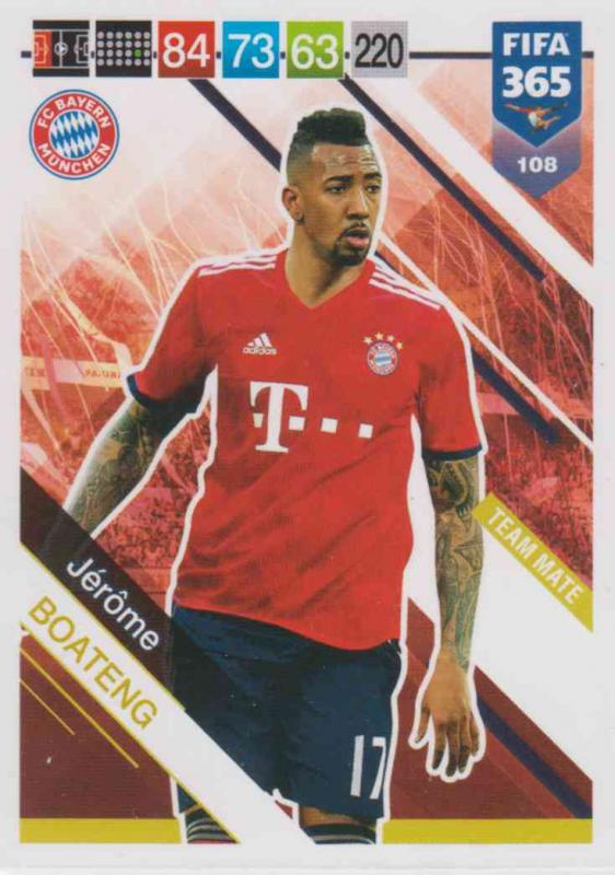 Adrenalyn XL FIFA 365 2019 - 108  Jérôme Boateng (FC Bayern München) Team Mate