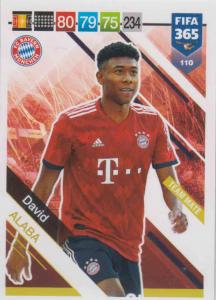 Adrenalyn XL FIFA 365 2019 - 110  David Alaba (FC Bayern München) Team Mate