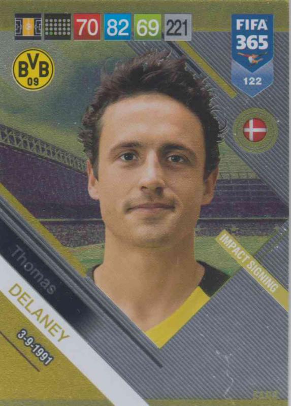 Adrenalyn XL FIFA 365 2019 - 122  Thomas Delaney (Borussia Dortmund) Impact Signing