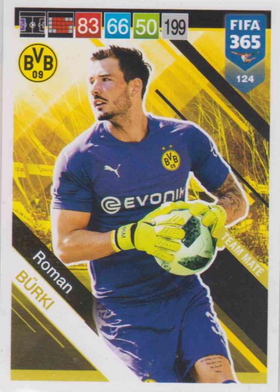 Adrenalyn XL FIFA 365 2019 - 124  Roman Bürki (Borussia Dortmund) Team Mate