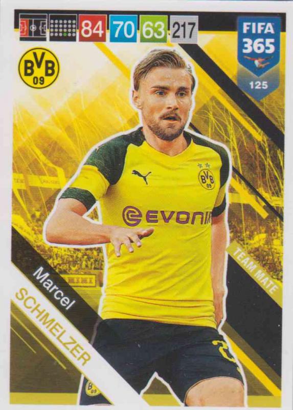 Adrenalyn XL FIFA 365 2019 - 125  Marcel Schmelzer (Borussia Dortmund) Team Mate