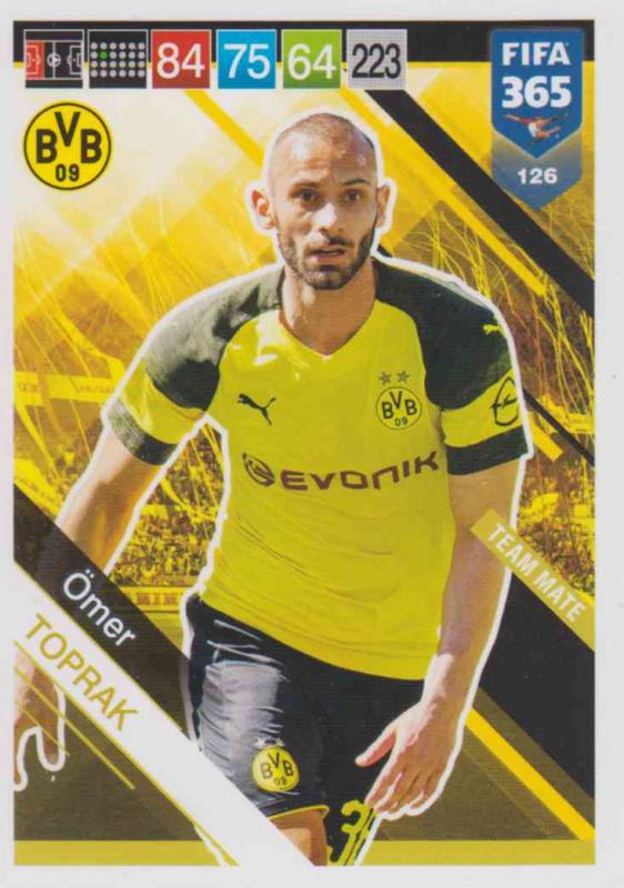 Adrenalyn XL FIFA 365 2019 - 126  Ömer Toprak (Borussia Dortmund) Team Mate