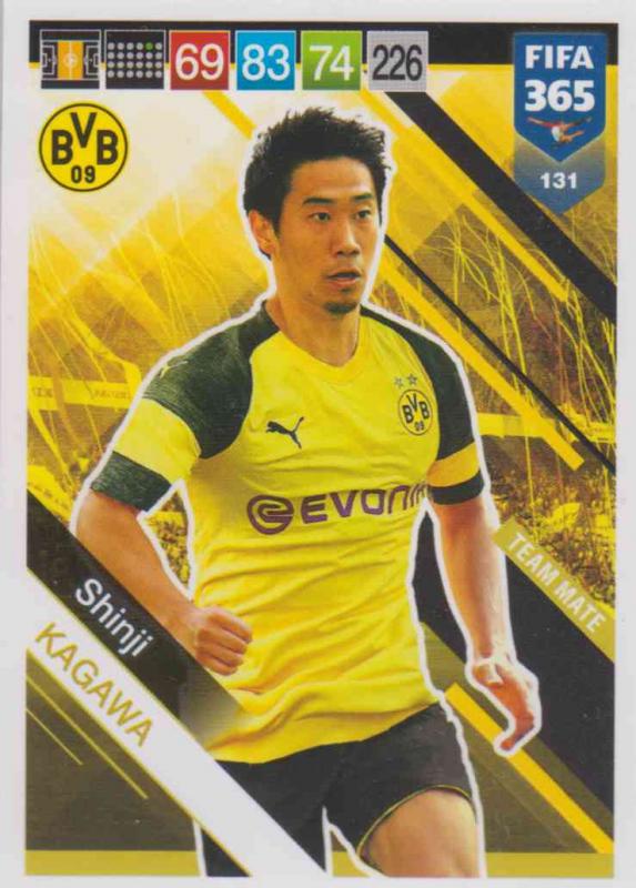 Adrenalyn XL FIFA 365 2019 - 131  Shinji Kagawa (Borussia Dortmund) Team Mate
