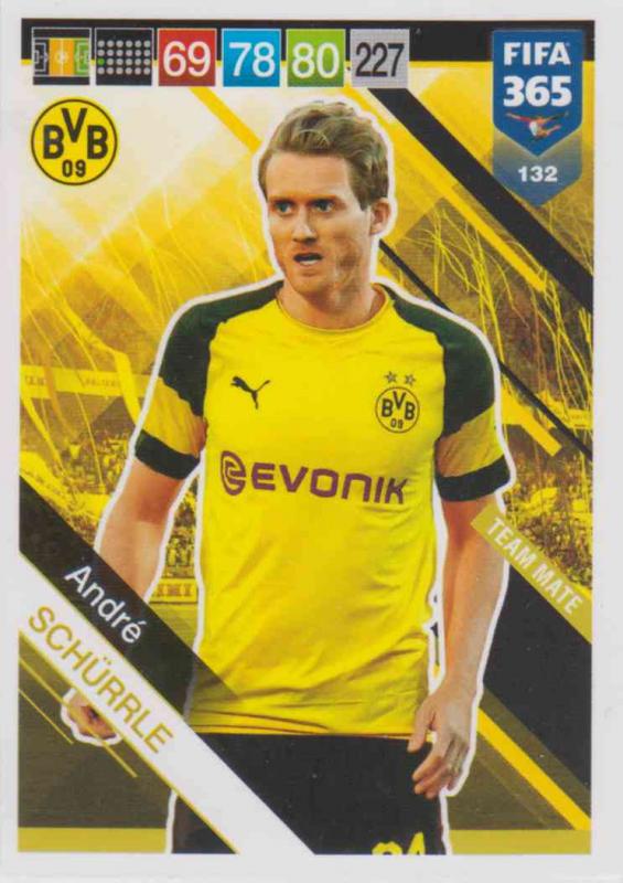 Adrenalyn XL FIFA 365 2019 - 132  André Schürrle (Borussia Dortmund) Team Mate