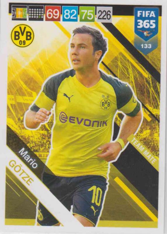 Adrenalyn XL FIFA 365 2019 - 133  Mario Götze (Borussia Dortmund) Team Mate