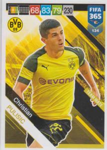 Adrenalyn XL FIFA 365 2019 - 134  Christian Pulisic (Borussia Dortmund) Team Mate