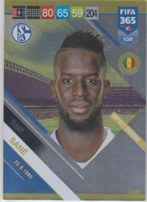 Adrenalyn XL FIFA 365 2019 - 139  Salif Sané (FC Schalke 04) Impact Signing