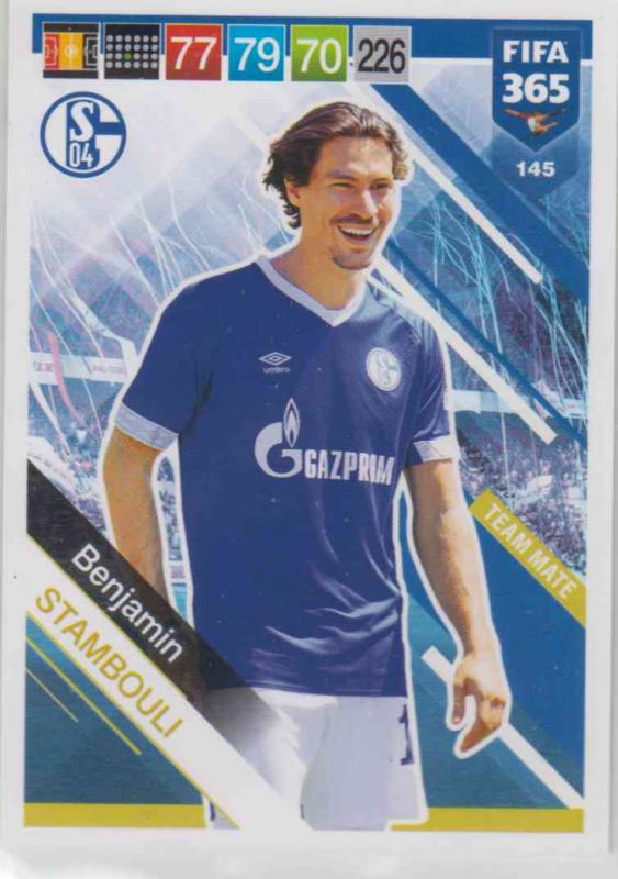 Adrenalyn XL FIFA 365 2019 - 145  Benjamin Stambouli (FC Schalke 04) Team Mate