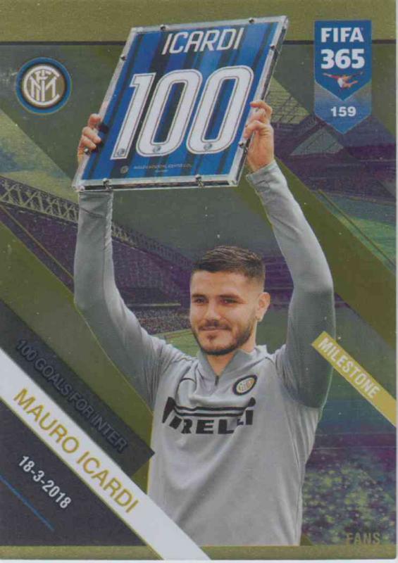 Adrenalyn XL FIFA 365 2019 - 159  Mauro Icardi 100 Goals for Inter (FC Internazionale) Milestone