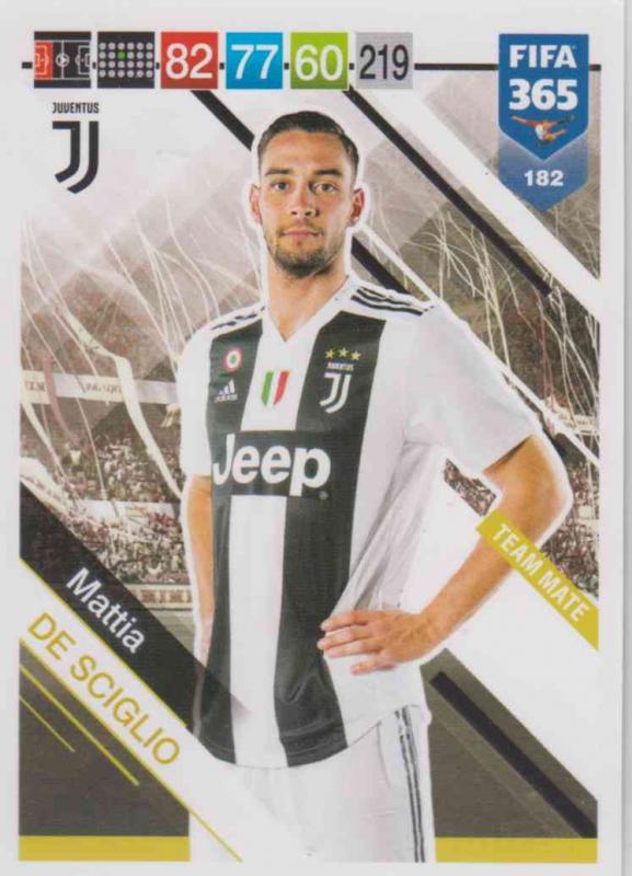 Adrenalyn XL FIFA 365 2019 - 182  Mattia De Sciglio (Juventus) Team Mate