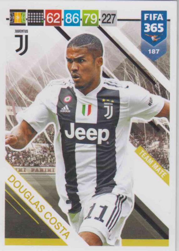 Adrenalyn XL FIFA 365 2019 - 187  Douglas Costa (Juventus) Team Mate