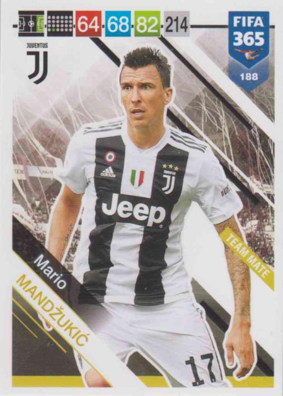 Adrenalyn XL FIFA 365 2019 - 188  Mario Mandžukić (Juventus) Team Mate