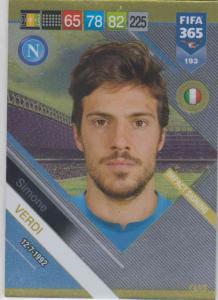 Adrenalyn XL FIFA 365 2019 - 193  Simone Verdi (SSC Napoli) Impact Signing