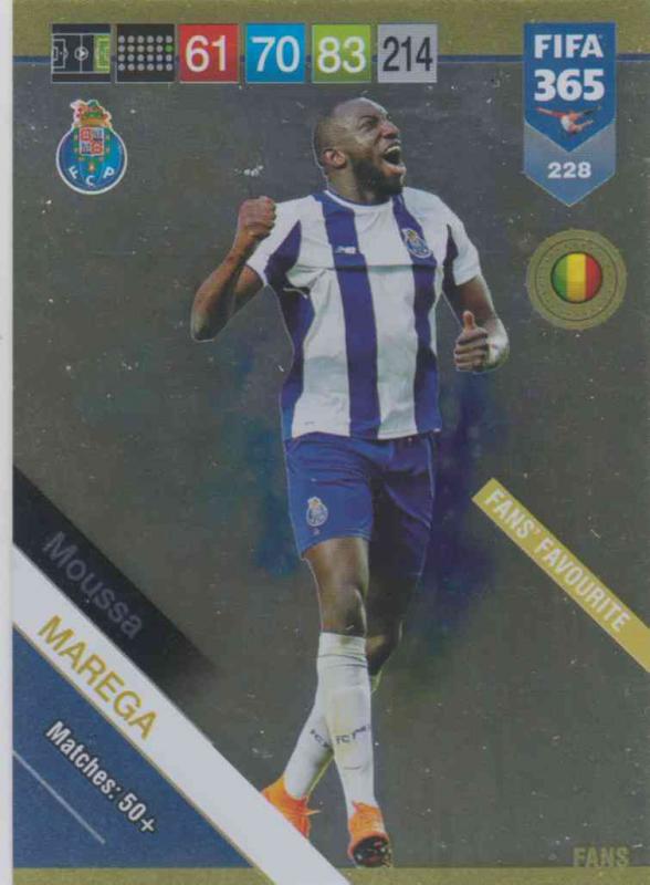 Adrenalyn XL FIFA 365 2019 - 228  Moussa Marega (FC Porto) Fans' Favourite