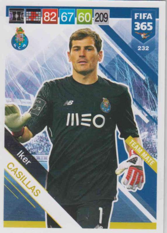 Adrenalyn XL FIFA 365 2019 - 232  Iker Casillas (FC Porto) Team Mate