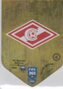 Adrenalyn XL FIFA 365 2019 - 244  Club Badge (FC Spartak Moskva) Club Badge