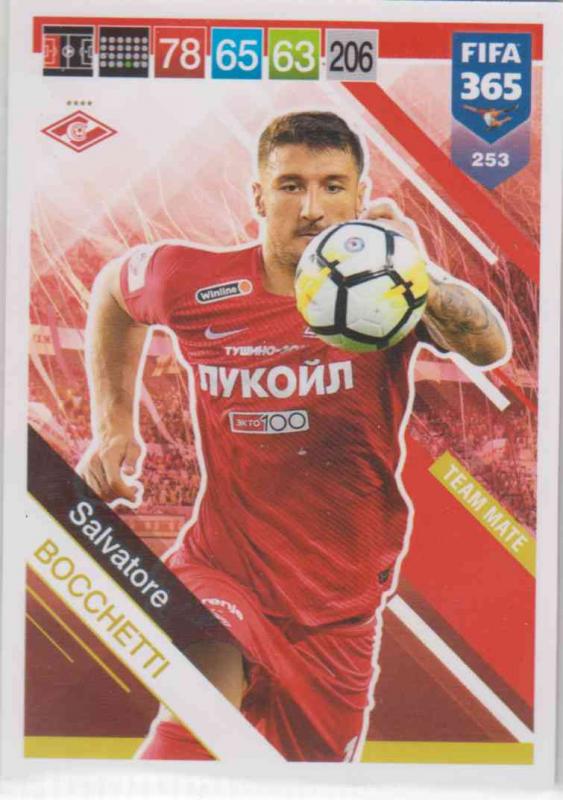 Adrenalyn XL FIFA 365 2019 - 253  Salvatore Bocchetti (FC Spartak Moskva) Team Mate